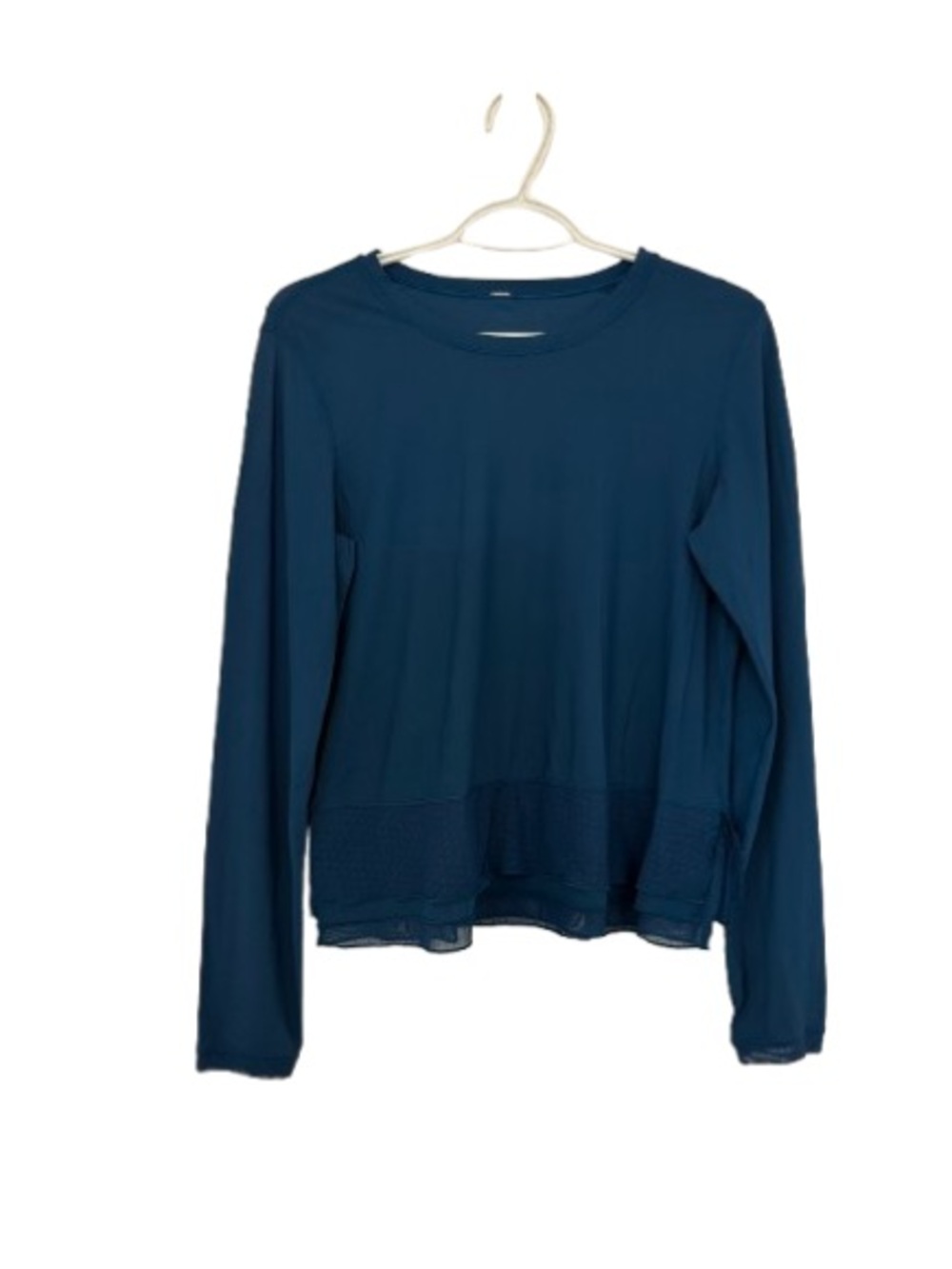 Women's Lululemon Sole Training Long Sleeve Poseidon Teal Blue Medium Fit